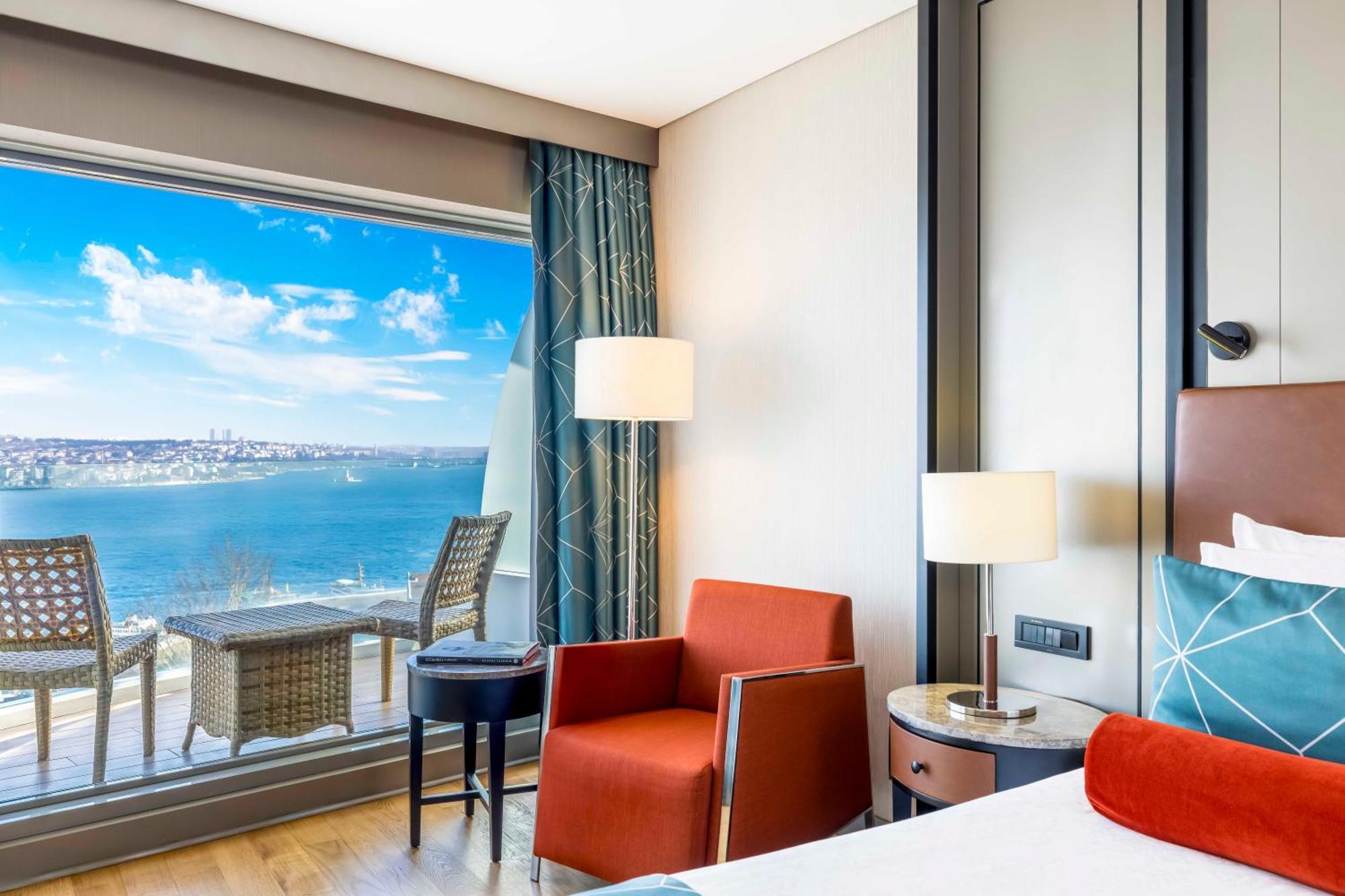 Habitación Deluxe con vistas al Bósforo y balcón