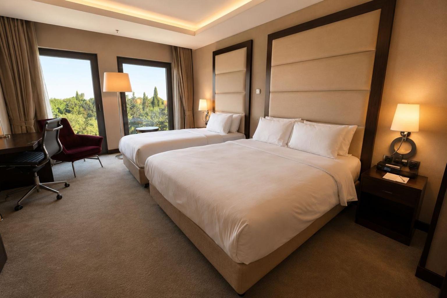 Quarto com 2 Camas de Casal - Acessível para Hóspedes com Mobilidade Reduzida