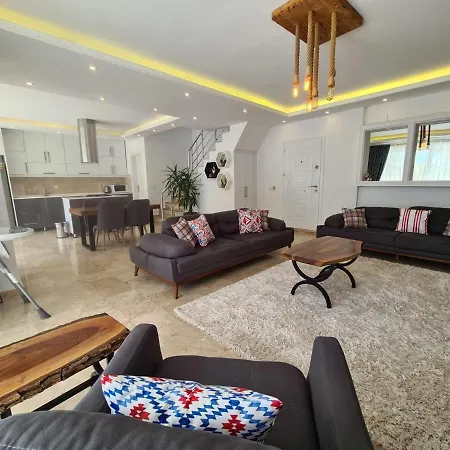 Villa With Jacuzzi And Backyard In Kalkan-3