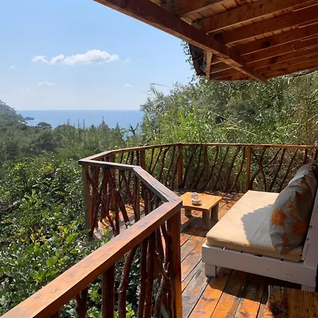 Bamboo Bungalow With Sea View In Kabak Bay, Oeluedeniz-2
